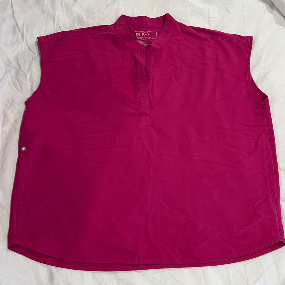 Figs Rafaela Oversized Scrub Top XL Raspberry Sorbet